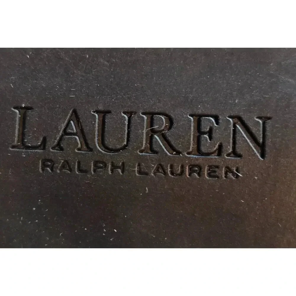 WOMEN'S LAUREN RALPH LAUREN LEATHER TIE ANKLE BOOTS LANESCOT FAUX FUR BLACK 10 B - Picture 10 of 12